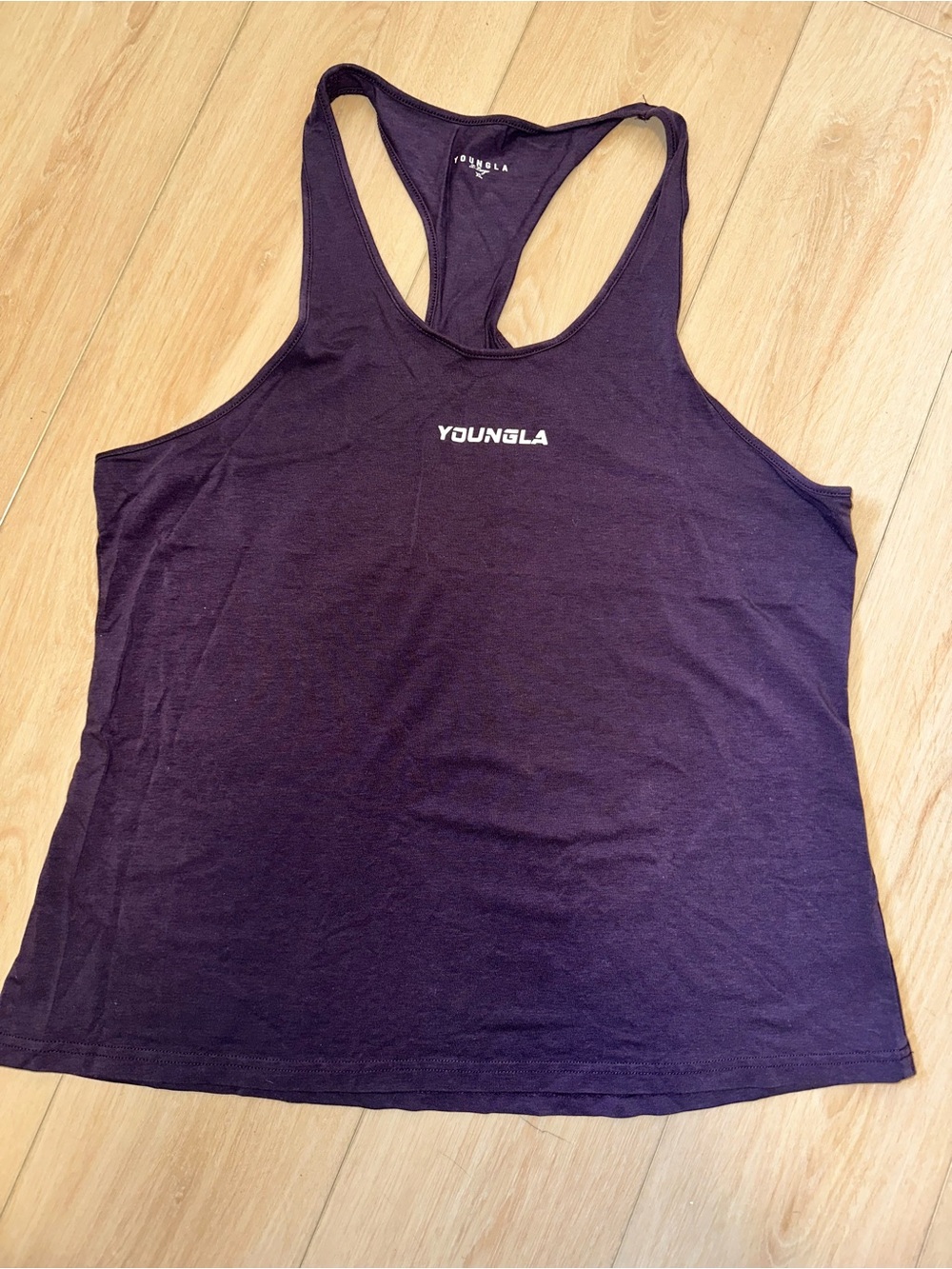 YoungLA men’s Racerback Tank Top — Deep Purple